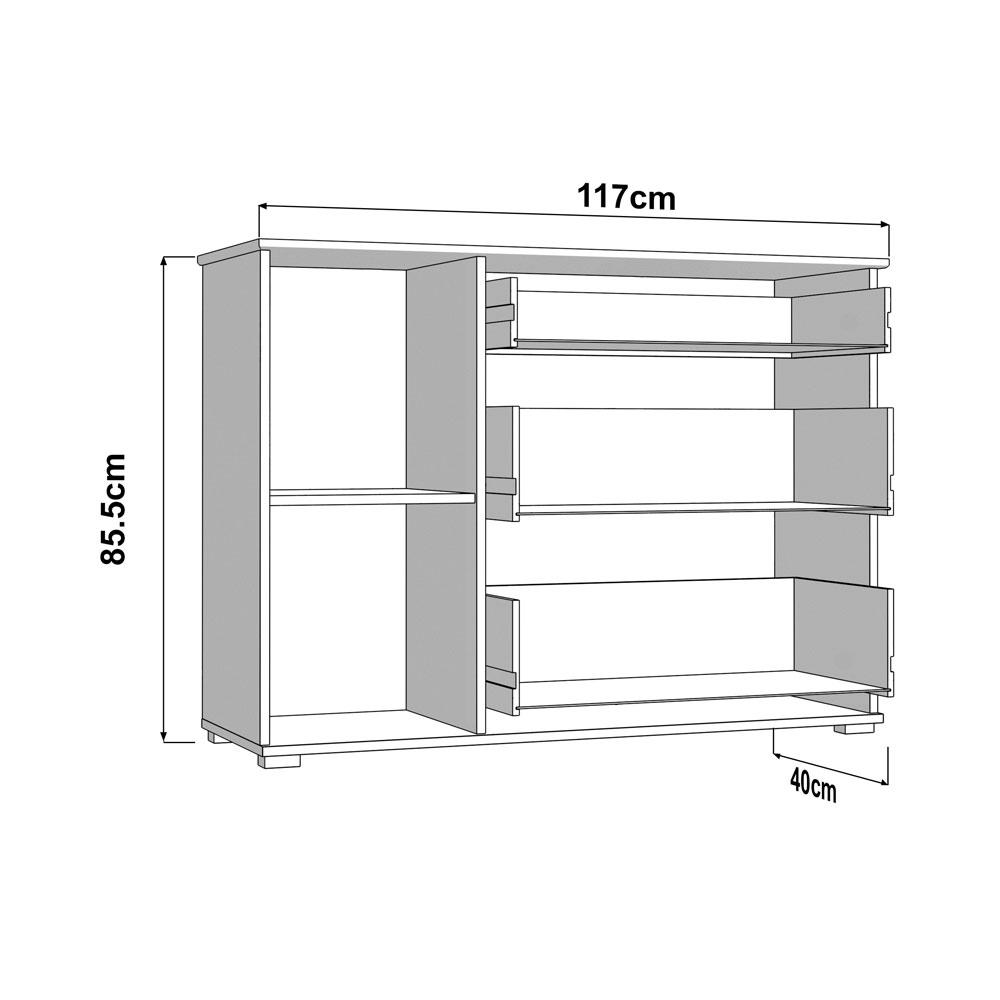 ΚΟΜΟΤΑ-ΣΥΡΤΑΡΙΕΡΑ LAMBETH 117 2K3F1V CASHMERE-ARTISAN OAK ΧΡΩΜΑ 118x41x86εκ - Image 5