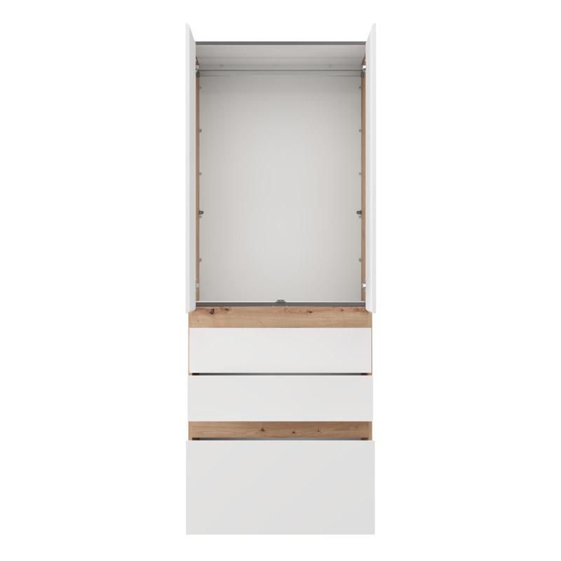 ΝΤΟΥΛΑΠΑ ARDERIN 2K3F h207 ARTISAN OAK-ΛΕΥΚΟ 79x52x208εκ - Image 3