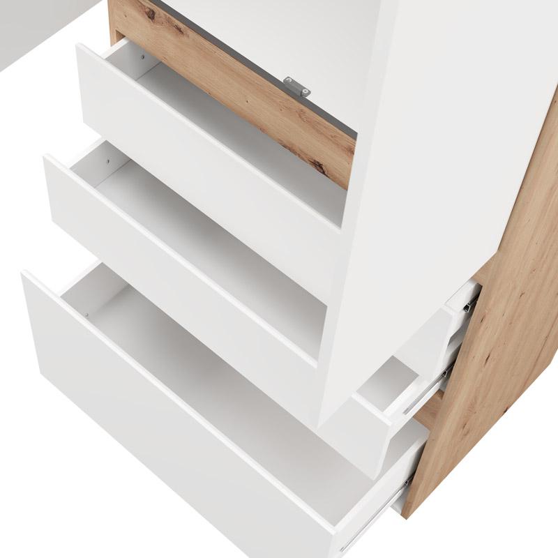 ΝΤΟΥΛΑΠΑ ARDERIN 2K3F h207 ARTISAN OAK-ΛΕΥΚΟ 79x52x208εκ - Image 5