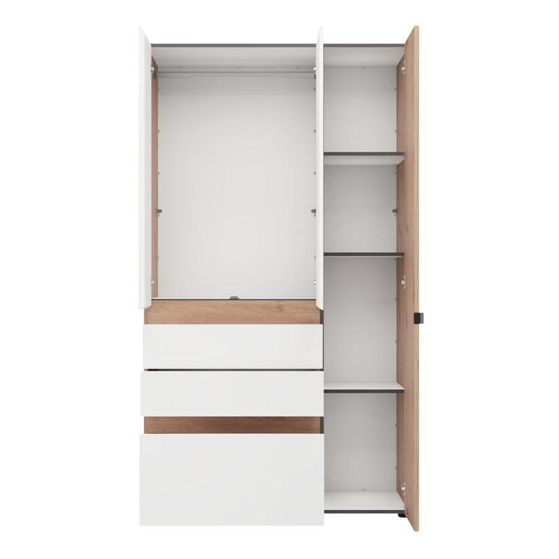ΝΤΟΥΛΑΠΑ ARDERIN 3K3F1O h207 ARTISAN OAK-ΛΕΥΚΟ 117x52x208εκ - Image 4