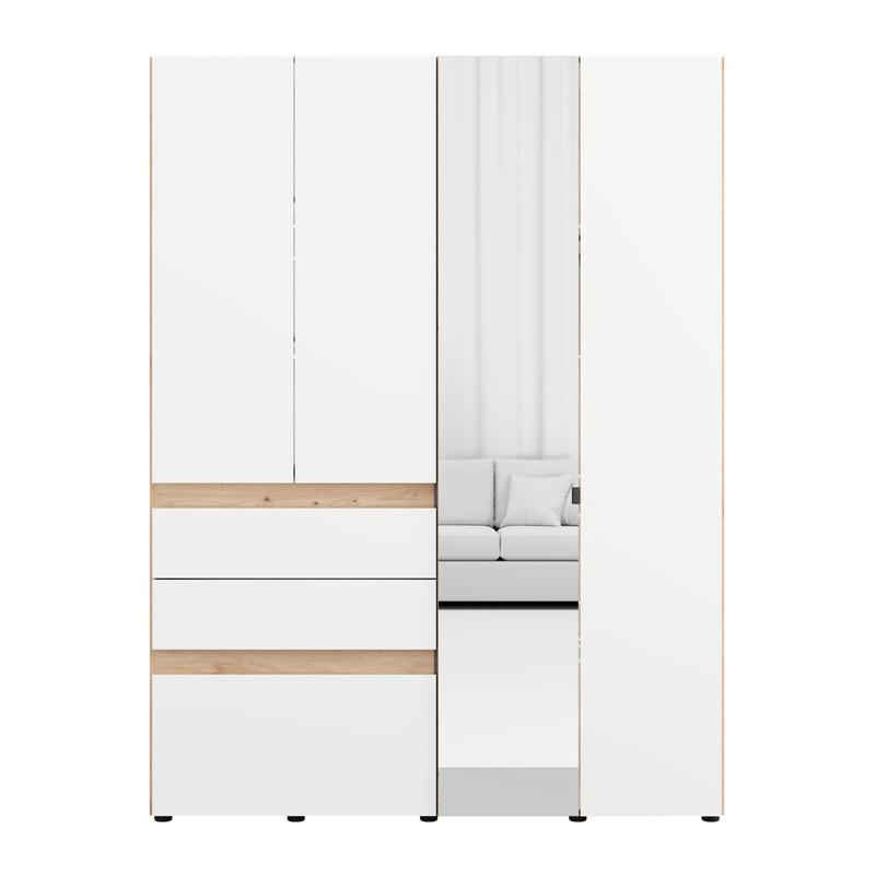 ΝΤΟΥΛΑΠΑ ARDERIN 4K3F1O h207 ARTISAN OAK-ΛΕΥΚΟ 155x52x208εκ - Image 3