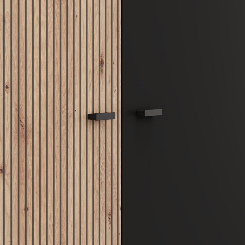 ΝΤΟΥΛΑΠΑ AVIGNON 5K h211 ARTISAN OAK-ΜΑΥΡΟ ΧΡΩΜΑ 228x55x211εκ - Image 5