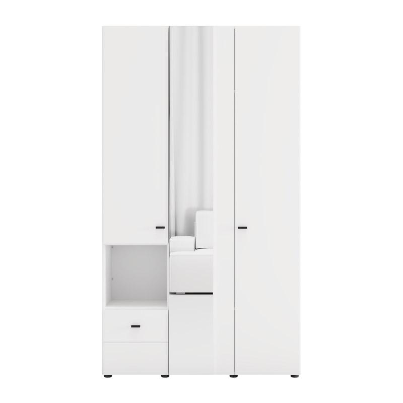 ΝΤΟΥΛΑΠΑ CAMPSIE 3K1F1O h207 ΛΕΥΚΟ ΧΡΩΜΑ 118x52x208εκ - Image 3