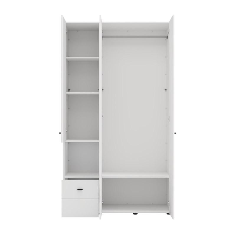 ΝΤΟΥΛΑΠΑ CAMPSIE 3K1F1O h207 ΛΕΥΚΟ ΧΡΩΜΑ 118x52x208εκ - Image 4