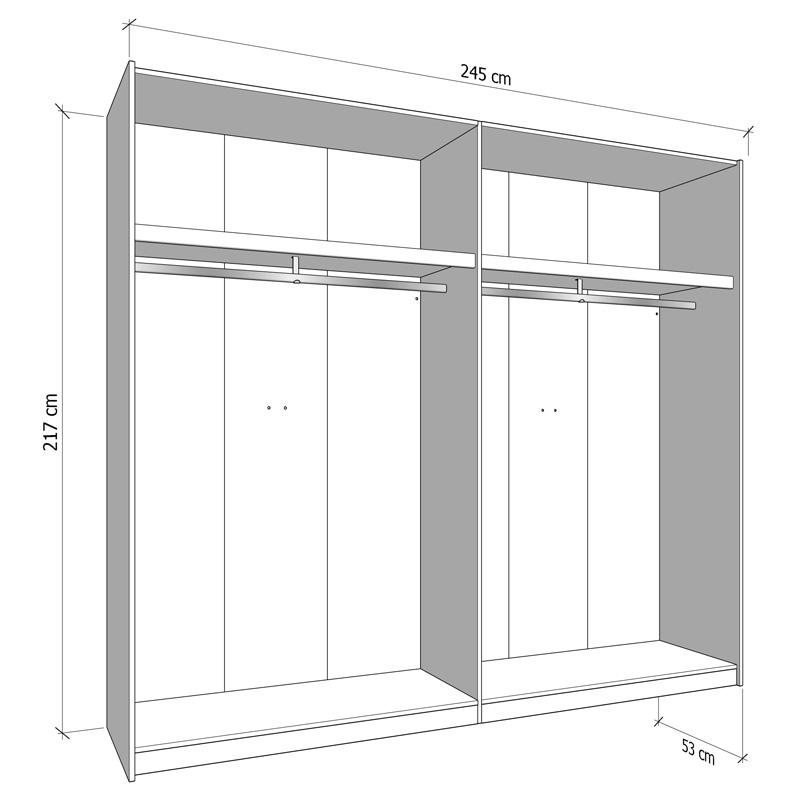 ΝΤΟΥΛΑΠΑ LUCCA 245 OG h217 CASHMERE ΧΡΩΜΑ 245x62x218εκ - Image 6