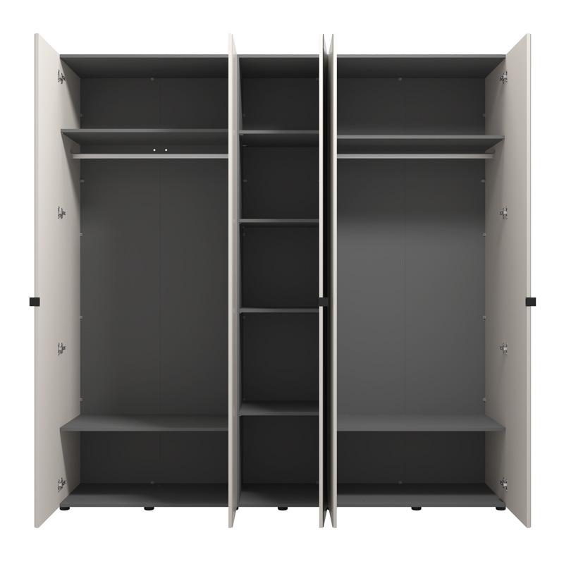 ΝΤΟΥΛΑΠΑ LUCCA 5K1O h227 CASHMERE-ΛΕΥΚΟ ΧΡΩΜΑ 224x57x227εκ - Image 5