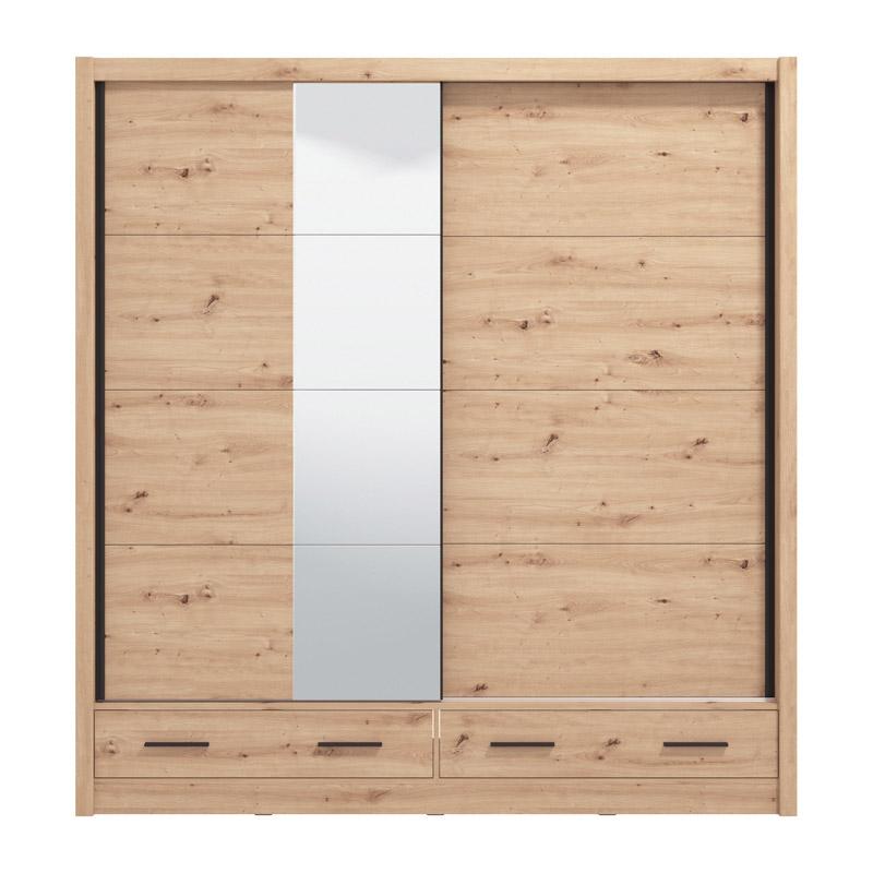 ΝΤΟΥΛΑΠΑ ΜΕ ΚΑΘΡΕΦΤΗ ALBI PLUS 205 2F OG ARTISAN OAK ΧΡΩΜΑ 205x60x216εκ - Image 3