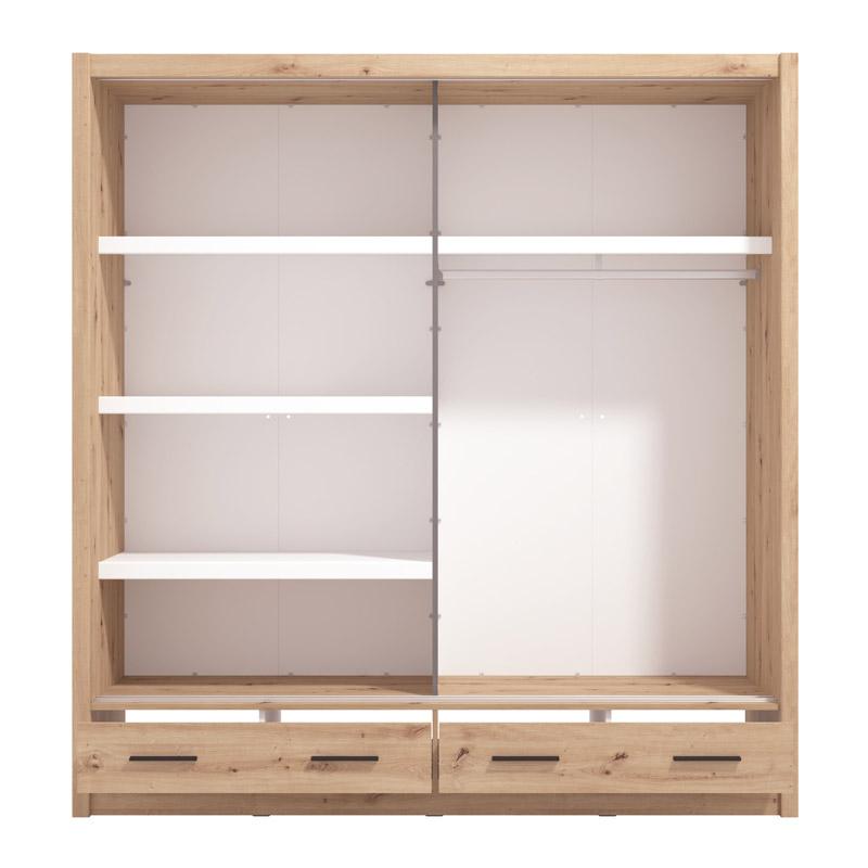 ΝΤΟΥΛΑΠΑ ΜΕ ΚΑΘΡΕΦΤΗ ALBI PLUS 205 2F OG ARTISAN OAK ΧΡΩΜΑ 205x60x216εκ - Image 4