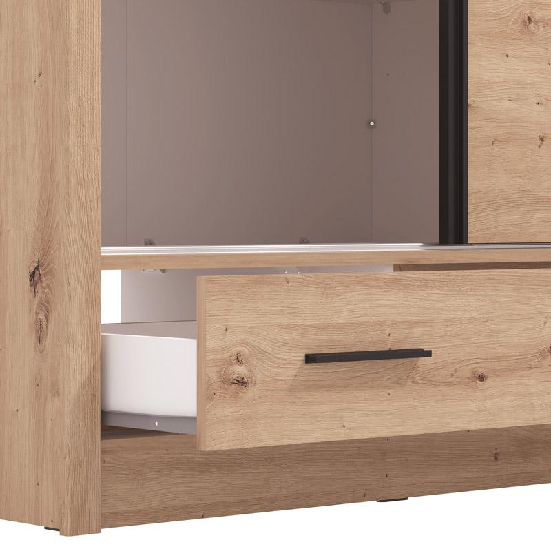 ΝΤΟΥΛΑΠΑ ΜΕ ΚΑΘΡΕΦΤΗ ALBI PLUS 205 2F OG ARTISAN OAK ΧΡΩΜΑ 205x60x216εκ - Image 5
