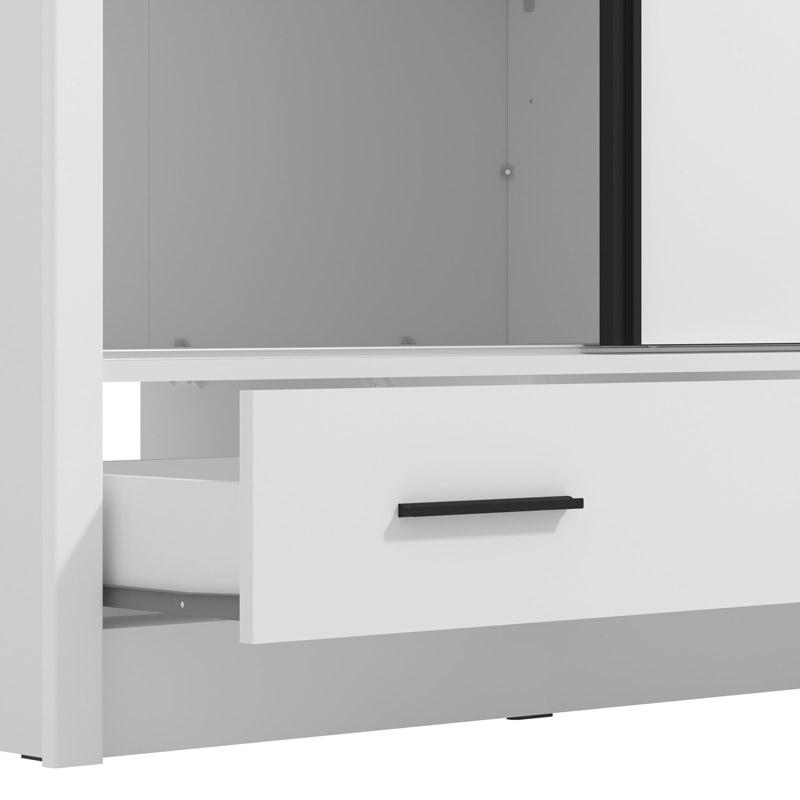 ΝΤΟΥΛΑΠΑ ΜΕ ΚΑΘΡΕΦΤΗ ALBI PLUS 205 2F OG ΛΕΥΚΟ ΧΡΩΜΑ 205x60x216εκ - Image 5