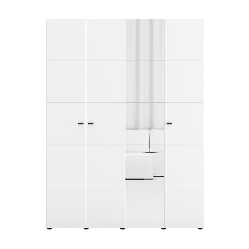 ΝΤΟΥΛΑΠΑ ΜΕ ΚΑΘΡΕΦΤΗ SALAMIS 4K1O h207 ΛΕΥΚΟ ΧΡΩΜΑ 155x52x208εκ - Image 3