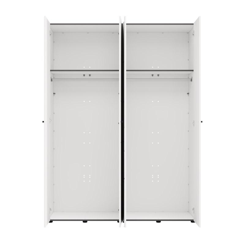ΝΤΟΥΛΑΠΑ ΜΕ ΚΑΘΡΕΦΤΗ SALAMIS 4K1O h207 ΛΕΥΚΟ ΧΡΩΜΑ 155x52x208εκ - Image 4