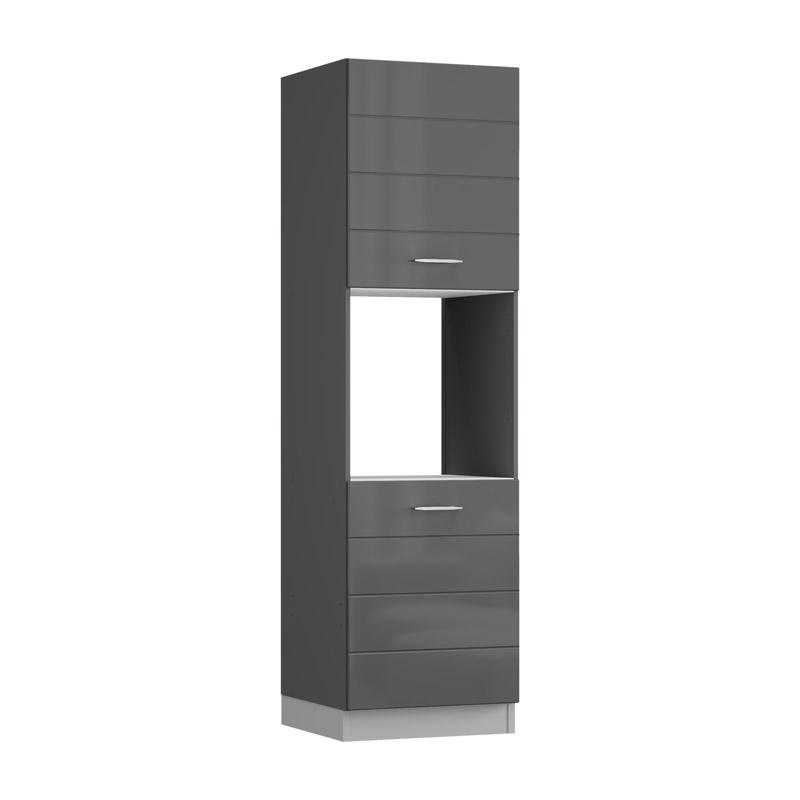 ΝΤΟΥΛΑΠΙ ΚΟΥΖΙΝΑΣ UNA BD60 UR ΛΕΥΚΟ-ΓΚΡΙ HIGH GLOSS ΧΡΩΜΑ 60x58x214εκ - Image 5