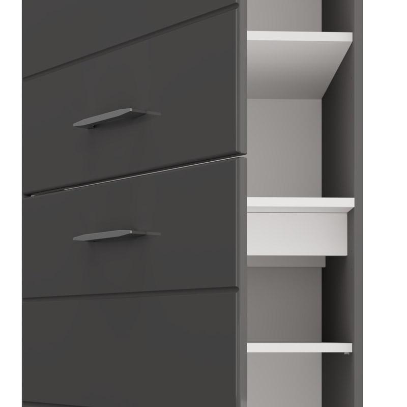 ΝΤΟΥΛΑΠΙ ΚΟΥΖΙΝΑΣ UNA BD60 UR ΛΕΥΚΟ-ΓΚΡΙ HIGH GLOSS ΧΡΩΜΑ 60x58x214εκ - Image 7