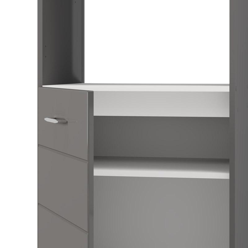 ΝΤΟΥΛΑΠΙ ΚΟΥΖΙΝΑΣ UNA BD60 UR ΛΕΥΚΟ-ΓΚΡΙ HIGH GLOSS ΧΡΩΜΑ 60x58x214εκ - Image 8