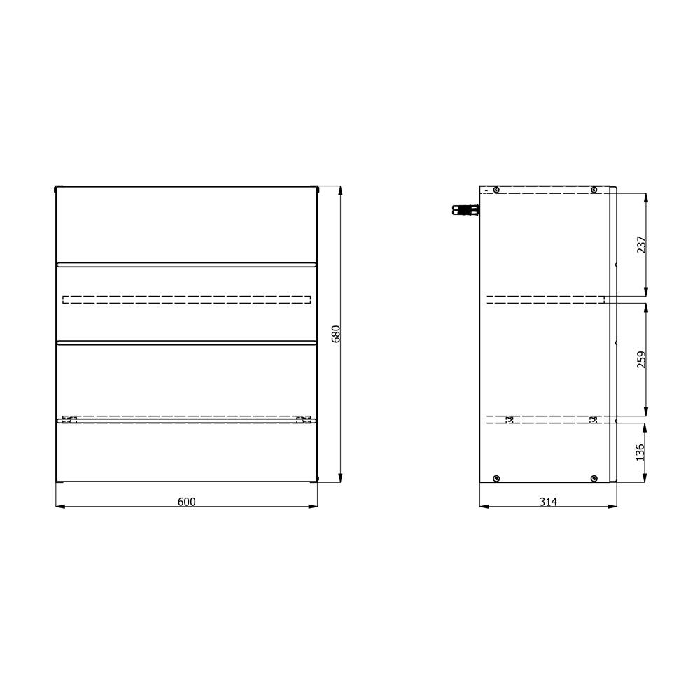 ΝΤΟΥΛΑΠΙ ΚΟΥΖΙΝΑΣ UNA BD60 UR ΛΕΥΚΟ-ΓΚΡΙ HIGH GLOSS ΧΡΩΜΑ 60x58x214εκ - Image 9