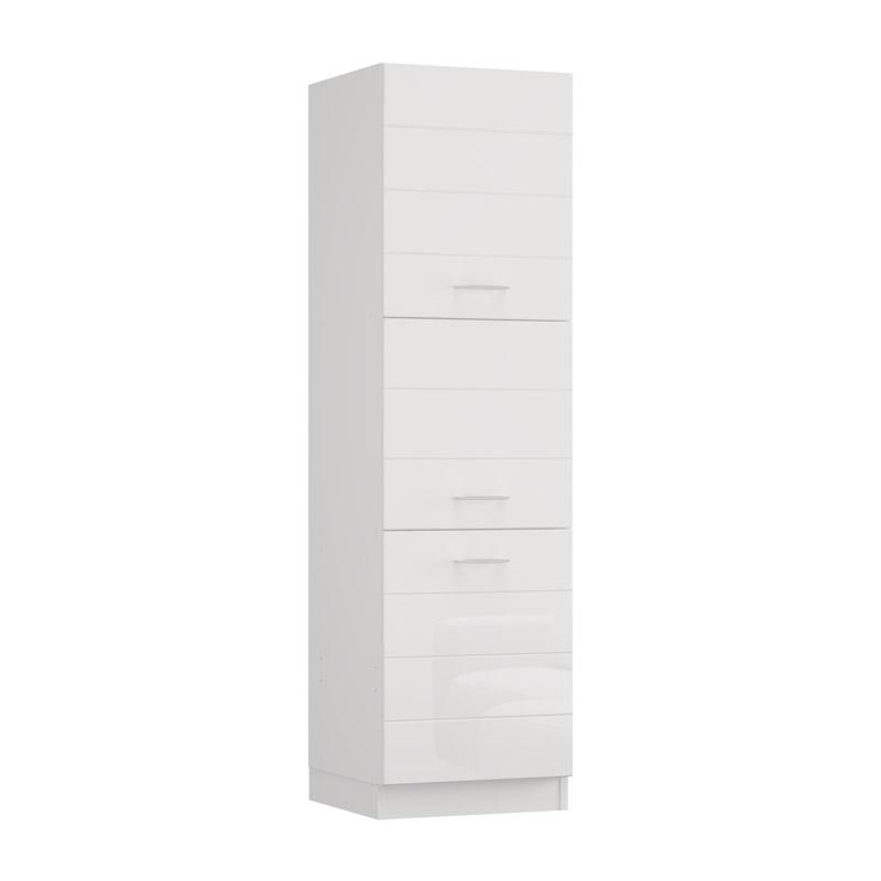 ΝΤΟΥΛΑΠΙ ΚΟΥΖΙΝΑΣ UNA BD60 UR ΛΕΥΚΟ-ΛΕΥΚΟ HIGH GLOSS ΧΡΩΜΑ 60x58x214εκ