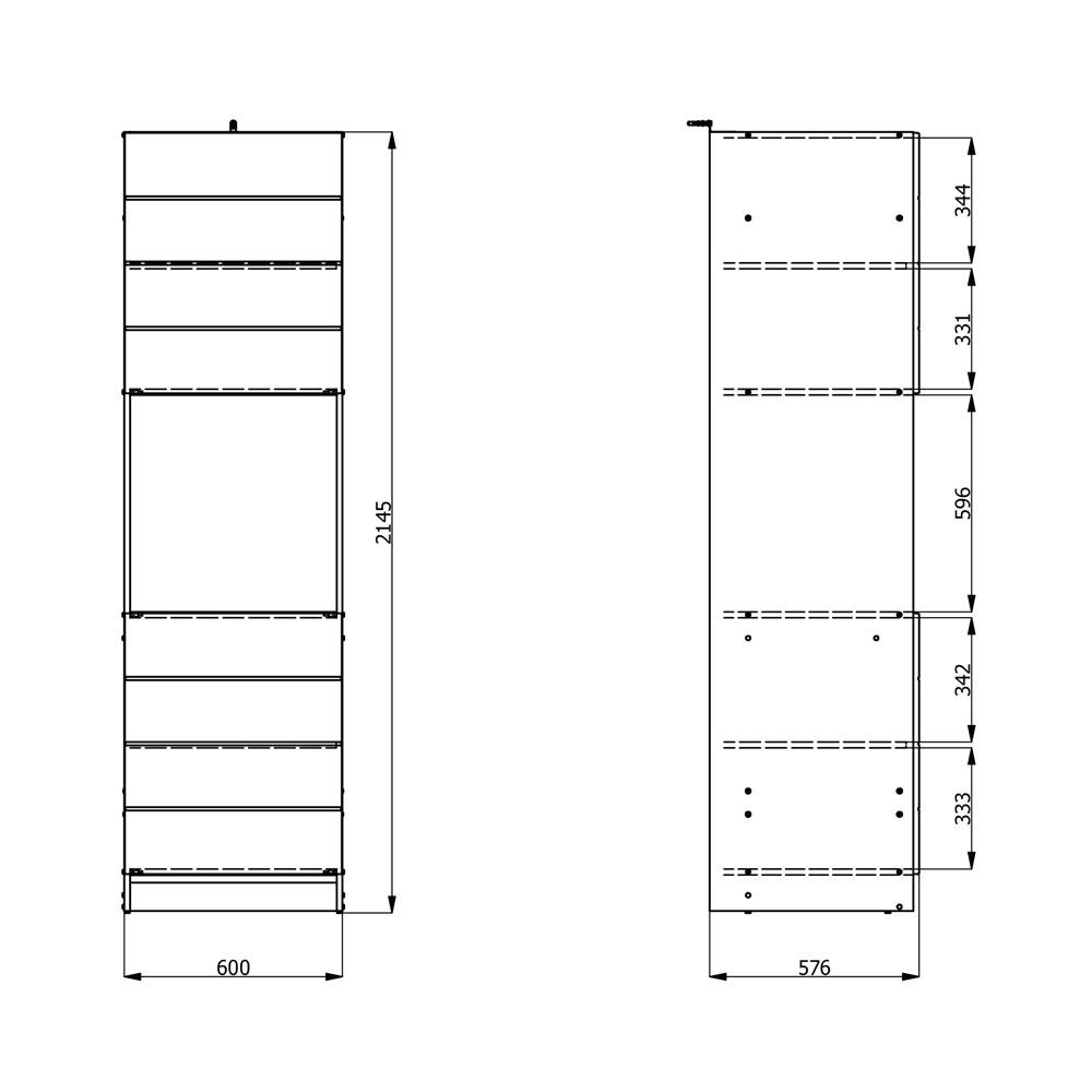 ΝΤΟΥΛΑΠΙ ΚΟΥΖΙΝΑΣ UNA BD60 UR ΛΕΥΚΟ-ΛΕΥΚΟ HIGH GLOSS ΧΡΩΜΑ 60x58x214εκ - Image 9