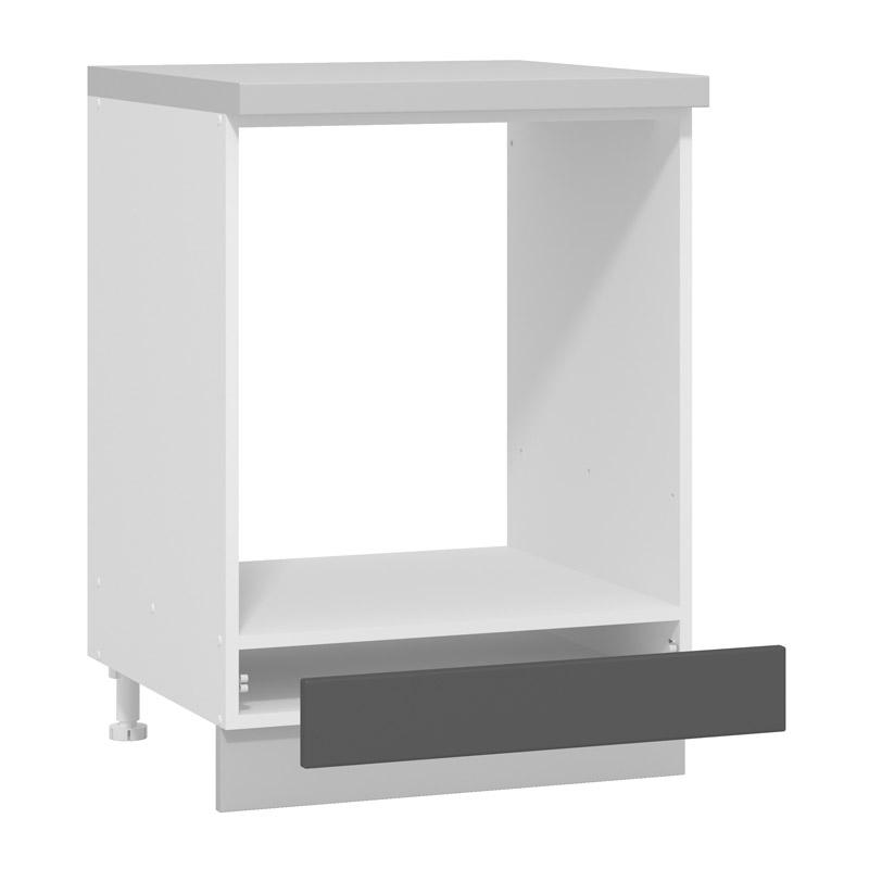 ΝΤΟΥΛΑΠΙ ΚΟΥΖΙΝΑΣ UNA D60 UR ΛΕΥΚΟ-ΓΚΡΙ HIGH GLOSS ΧΡΩΜΑ 60x57x82εκ - Image 3