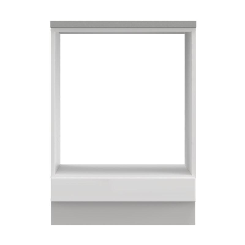 ΝΤΟΥΛΑΠΙ ΚΟΥΖΙΝΑΣ UNA D60 UR ΛΕΥΚΟ-ΛΕΥΚΟ HIGH GLOSS ΧΡΩΜΑ 60x57x82εκ - Image 3