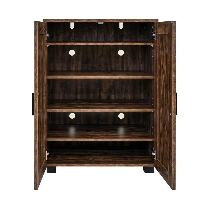 ΠΑΠΟΥΤΣΟΘΗΚΗ "Cubo" ΜΕ 4 ΡΑΦΙΑ ΧΡΩΜΑ BROWN OAK 60x33x84εκ - Image 4