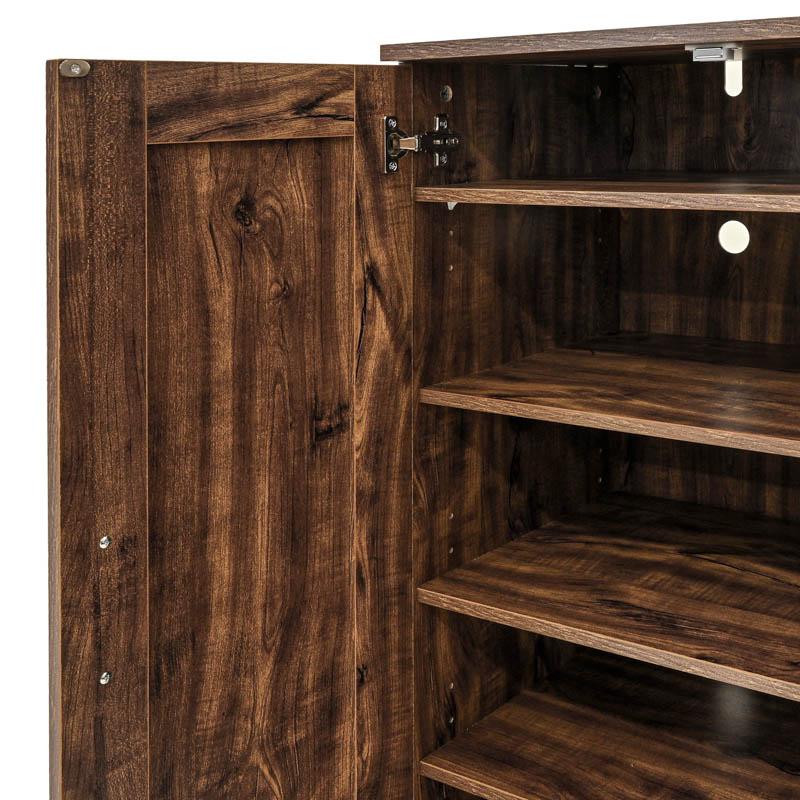 ΠΑΠΟΥΤΣΟΘΗΚΗ "Cubo" ΜΕ 4 ΡΑΦΙΑ ΧΡΩΜΑ BROWN OAK 60x33x84εκ - Image 5