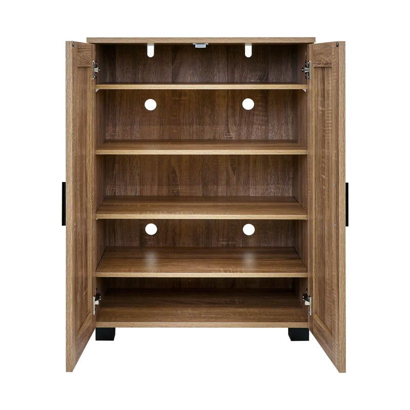 ΠΑΠΟΥΤΣΟΘΗΚΗ "Cubo" ΜΕ 4 ΡΑΦΙΑ ΧΡΩΜΑ GREY OAK 60x33x84εκ - Image 4