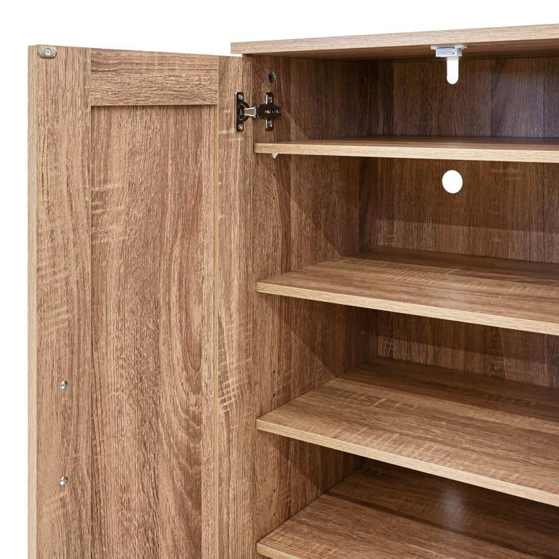 ΠΑΠΟΥΤΣΟΘΗΚΗ "Cubo" ΜΕ 4 ΡΑΦΙΑ ΧΡΩΜΑ GREY OAK 60x33x84εκ - Image 5