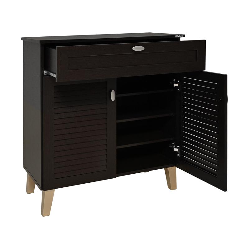 ΠΑΠΟΥΤΣΟΘΗΚΗ FP-02 WENGE ΜΕ 4 ΡΑΦΙΑ ΚΑΙ 1 ΣΥΡΤΑΡΙ 77,8x36,8x89,3εκ - Image 3