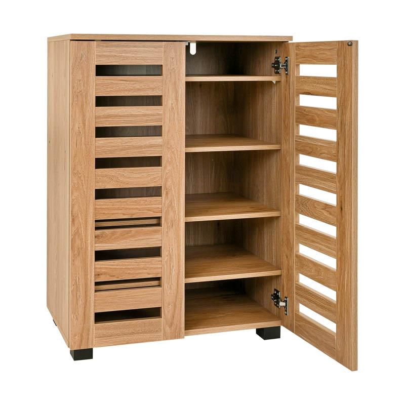 ΠΑΠΟΥΤΣΟΘΗΚΗ "Vento" ΜΕ 4 ΡΑΦΙΑ ΧΡΩΜΑ Artisan OAK 60x33x87εκ - Image 3