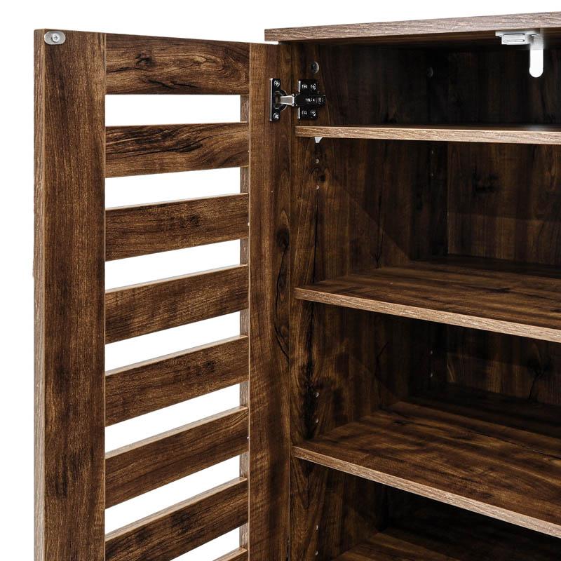 ΠΑΠΟΥΤΣΟΘΗΚΗ "Vento" ΜΕ 4 ΡΑΦΙΑ ΧΡΩΜΑ BROWN OAK 60x33x87εκ - Image 5