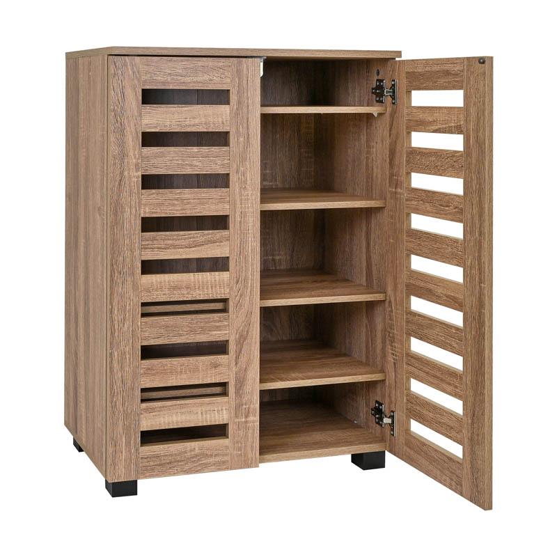 ΠΑΠΟΥΤΣΟΘΗΚΗ "Vento" ΜΕ 4 ΡΑΦΙΑ ΧΡΩΜΑ GREY OAK 60x33x87εκ - Image 3