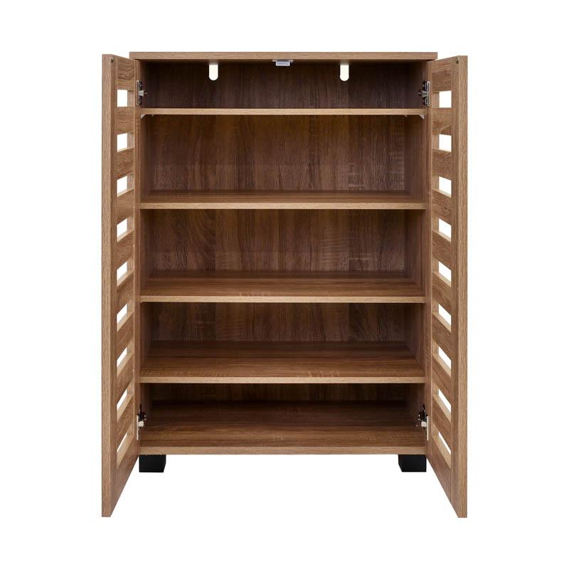 ΠΑΠΟΥΤΣΟΘΗΚΗ "Vento" ΜΕ 4 ΡΑΦΙΑ ΧΡΩΜΑ GREY OAK 60x33x87εκ - Image 4