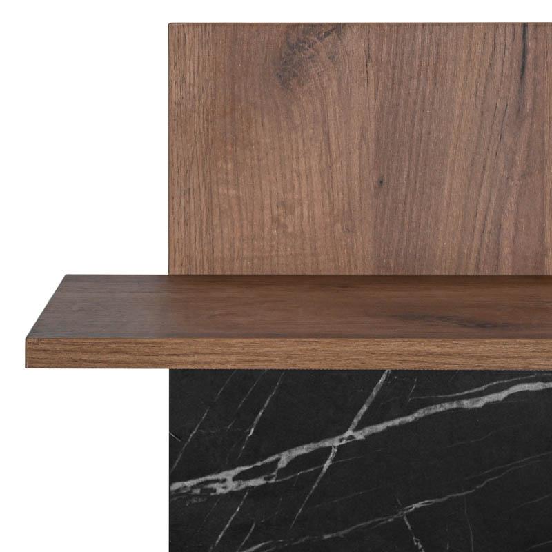ΡΑΦΙ ΤΟΙΧΟΥ 2 ΘΕΣΕΩΝ Miami TOBACCO ΜΕ BLACK MARBLE ΧΡΩΜΑ 80x26x100εκ - Image 4