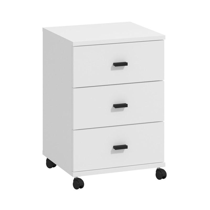 ΣΥΡΤΑΡΙΕΡΑ ΓΡΑΦΕΙΟΥ ALMOND 38 3F RS ΛΕΥΚΟ ΧΡΩΜΑ 39x35x56εκ