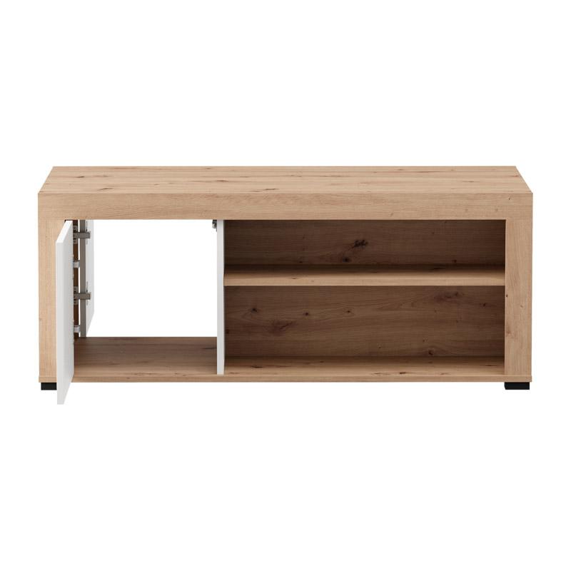 ΤΡΑΠΕΖΑΚΙ ΣΑΛΟΝΙΟΥ Argyll ΛΕΥΚΟ ΜΕ ARTISAN OAK ΧΡΩΜΑ 121x55x49εκ - Image 4