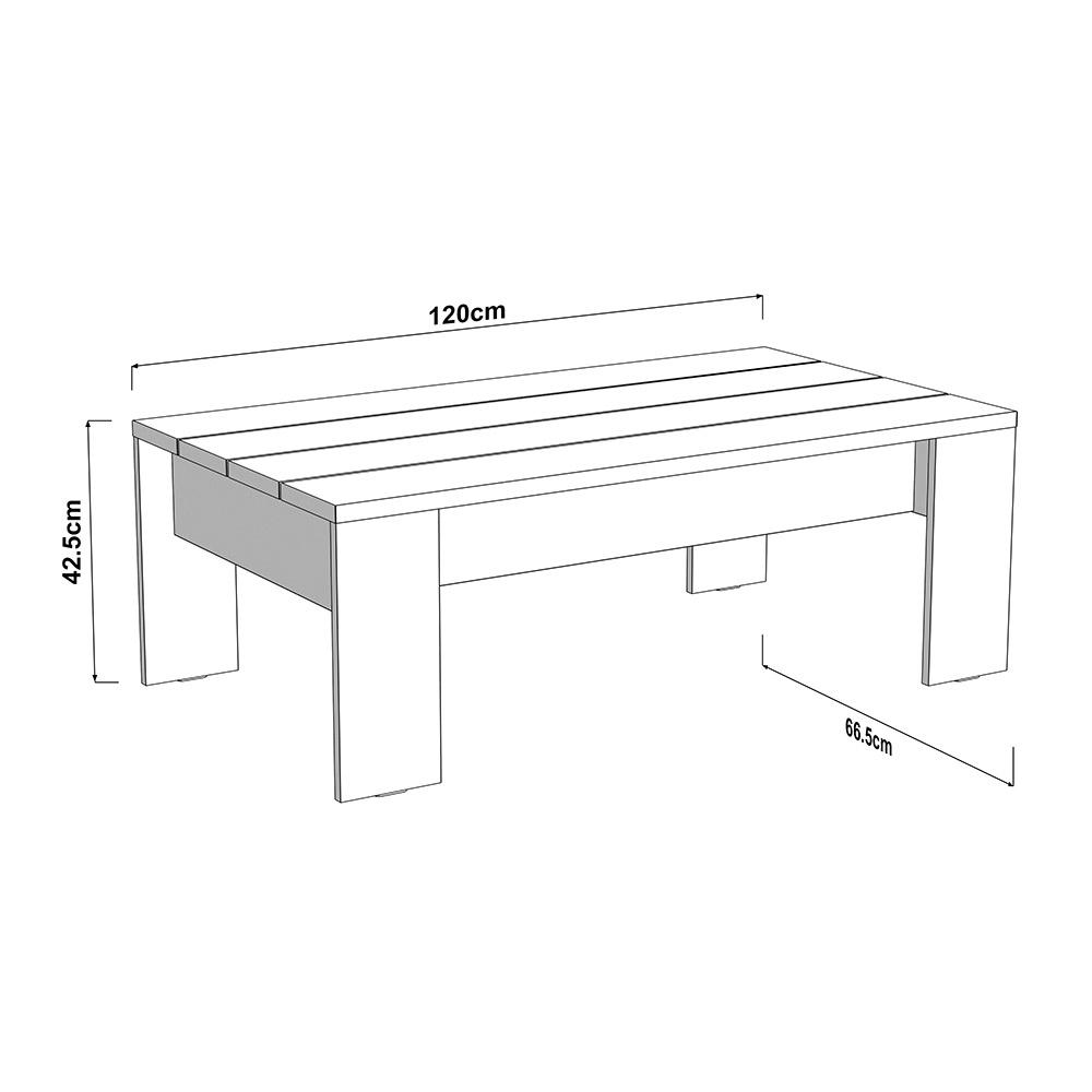 ΤΡΑΠΕΖΑΚΙ ΣΑΛΟΝΙΟΥ MONTESE 120 ΛΕΥΚΟ-ARTISAN OAK 120x67x43εκ - Image 5