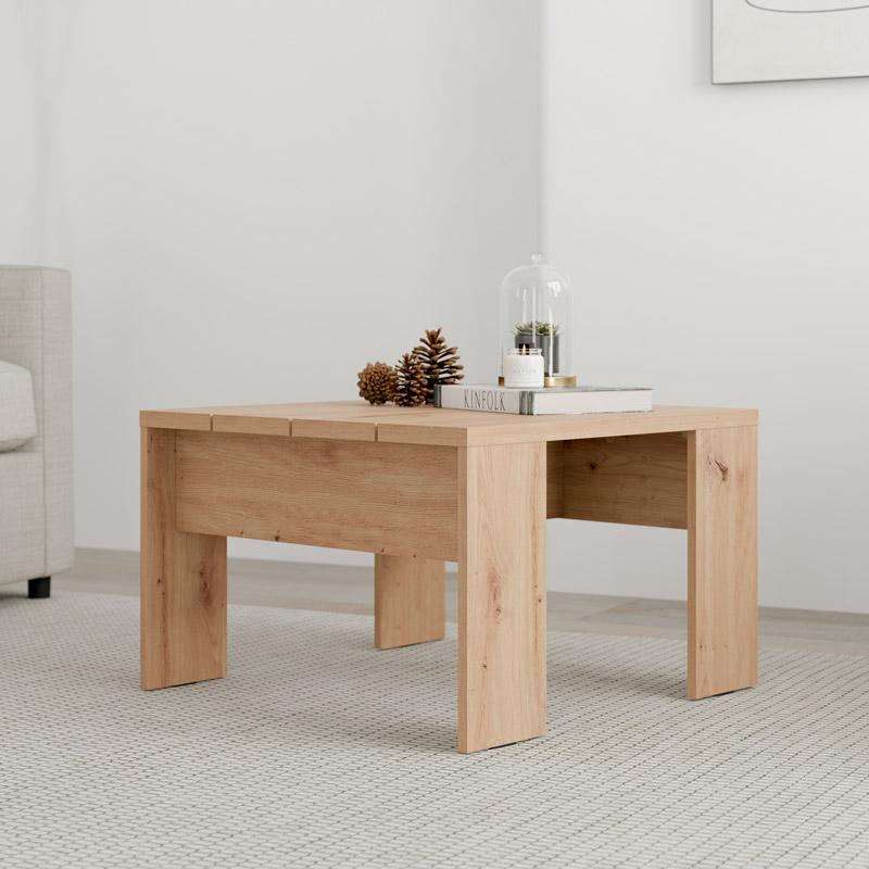ΤΡΑΠΕΖΑΚΙ ΣΑΛΟΝΙΟΥ MONTESE 67 ARTISAN OAK 67x67x43εκ - Image 2