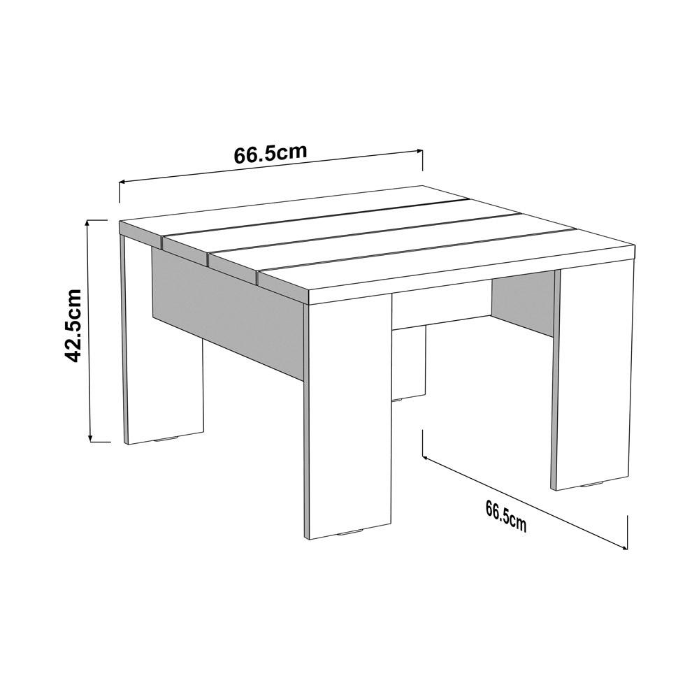 ΤΡΑΠΕΖΑΚΙ ΣΑΛΟΝΙΟΥ MONTESE 67 ARTISAN OAK 67x67x43εκ - Image 6