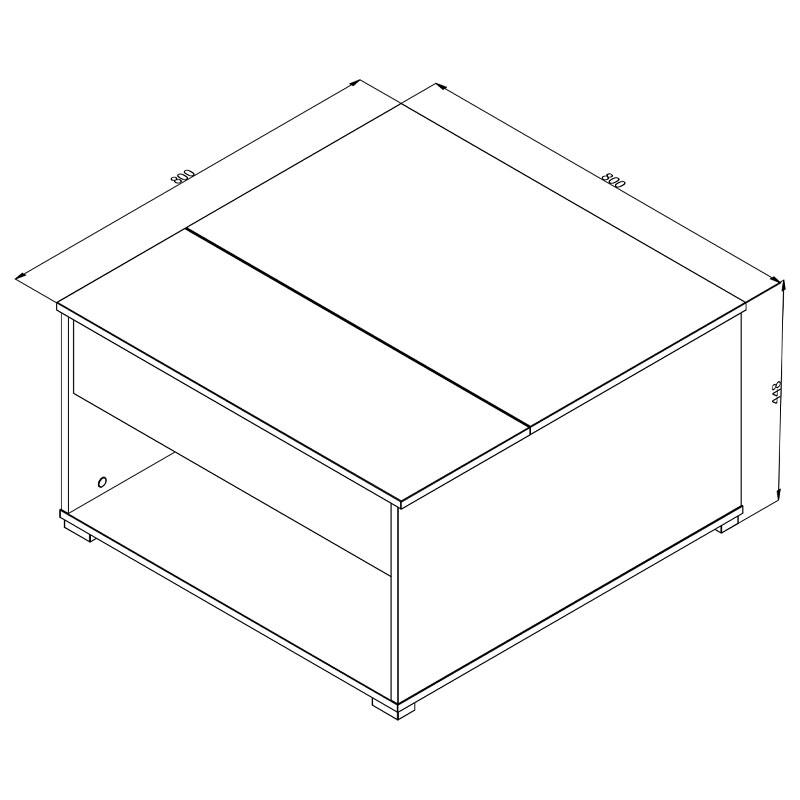 ΤΡΑΠΕΖΑΚΙ ΣΑΛΟΝΙΟΥ TARANTO ARTISAN-CARBON 80x80x45εκ - Image 7