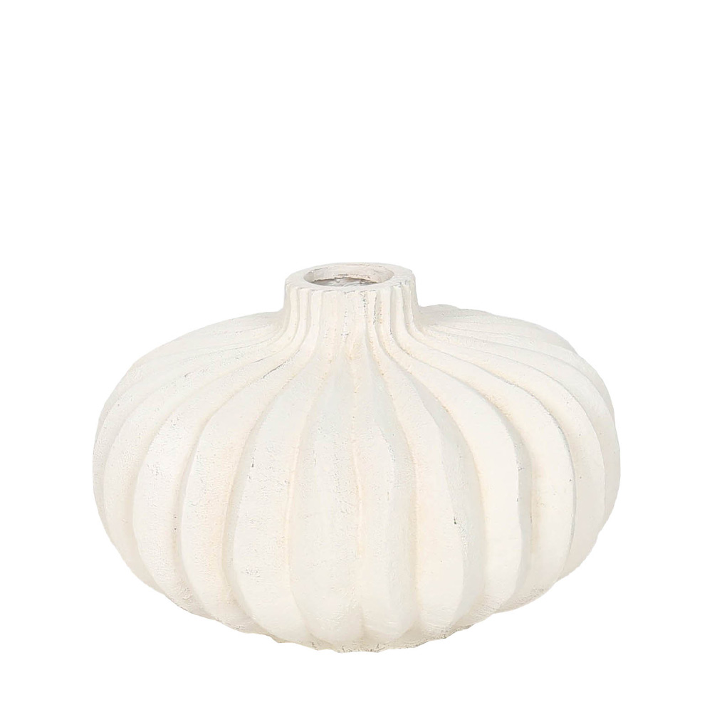 SEMELI ΒΑΖΟ 35x35x21cm MgO ΛΕΥΚΟ