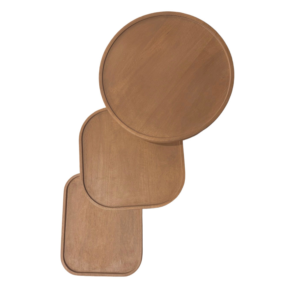 TETRIS COFFEE TABLE SET 3ΤΕΜ ΦΥΣΙΚΟ 45x45x60cm - Image 2