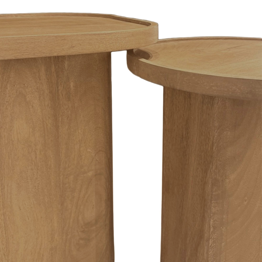 CUBIST SIDE TABLE SET 2ΤΕΜ ΦΥΣΙΚΟ 40x40x50cm - Image 4