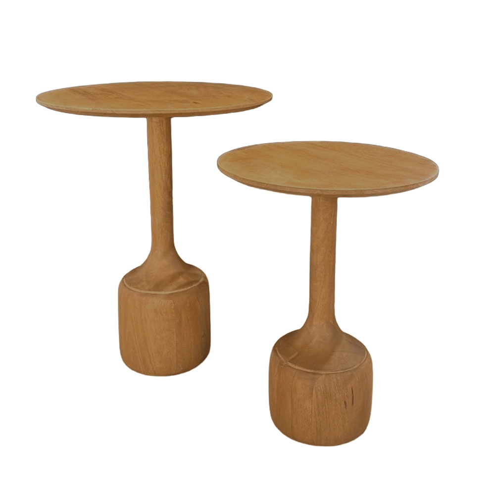 WABI SIDE TABLE SET 2ΤΕΜ ΦΥΣΙΚΟ 50x50x60cm - Image 4