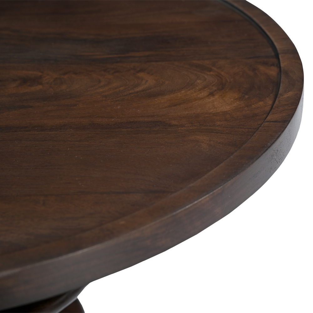 BEATLE SIDE TABLE ΚΑΦΕ ΣΚΟΥΡΟ 60x60x51cm - Image 2
