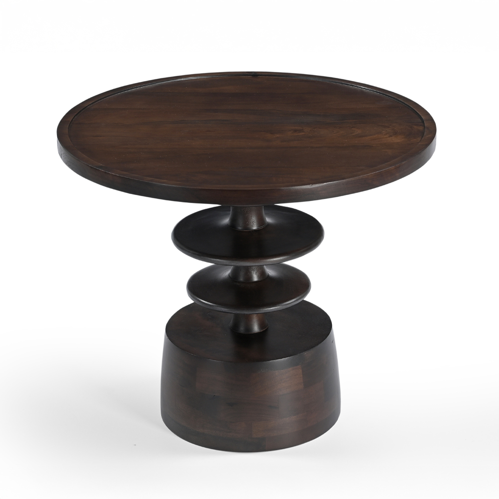BEATLE SIDE TABLE ΚΑΦΕ ΣΚΟΥΡΟ 60x60x51cm - Image 3