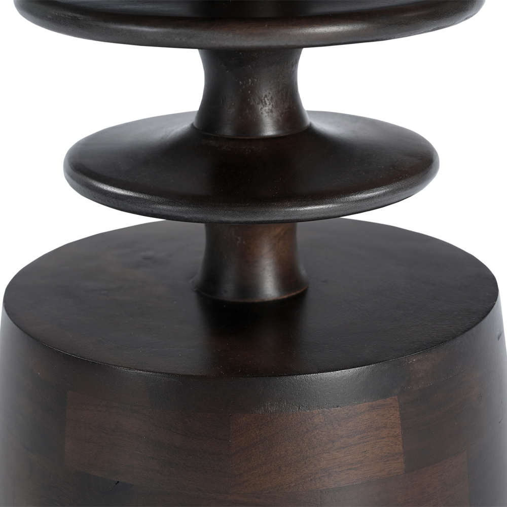 BEATLE SIDE TABLE ΚΑΦΕ ΣΚΟΥΡΟ 60x60x51cm - Image 4