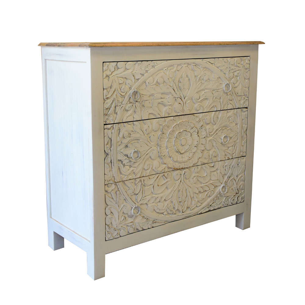LOTUS ΣΥΡΤΑΡΙΕΡΑ ΛΕΥΚΟ DECAPE ΦΥΣΙΚΟ 90x42x90cm - Image 2