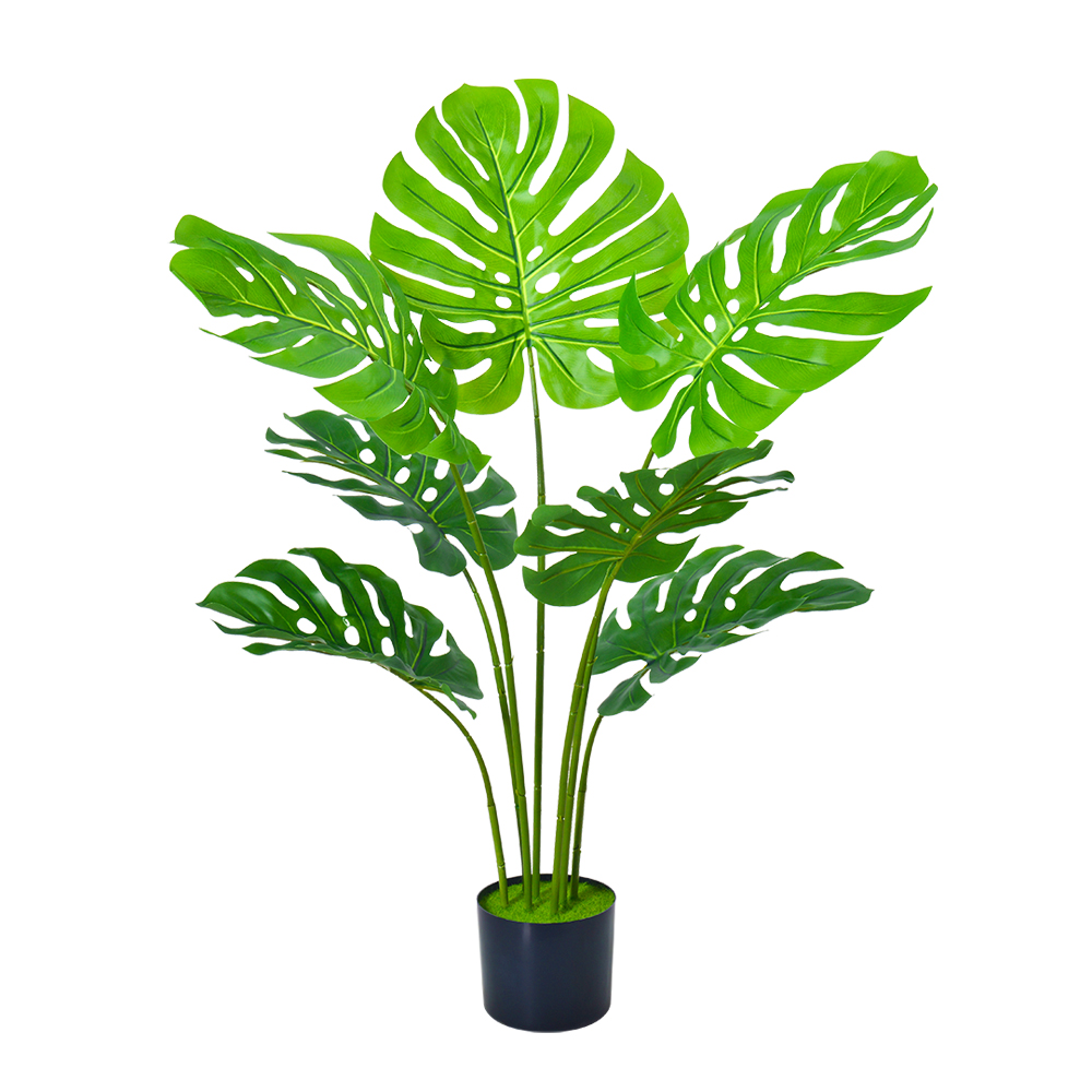 MONSTERA ΔΕΝΤΡΟ ΤΕΧΝΗΤΟ ΣΕ ΓΛΑΣΤΡΑ 90cm PE ΠΡΑΣΙΝΟ