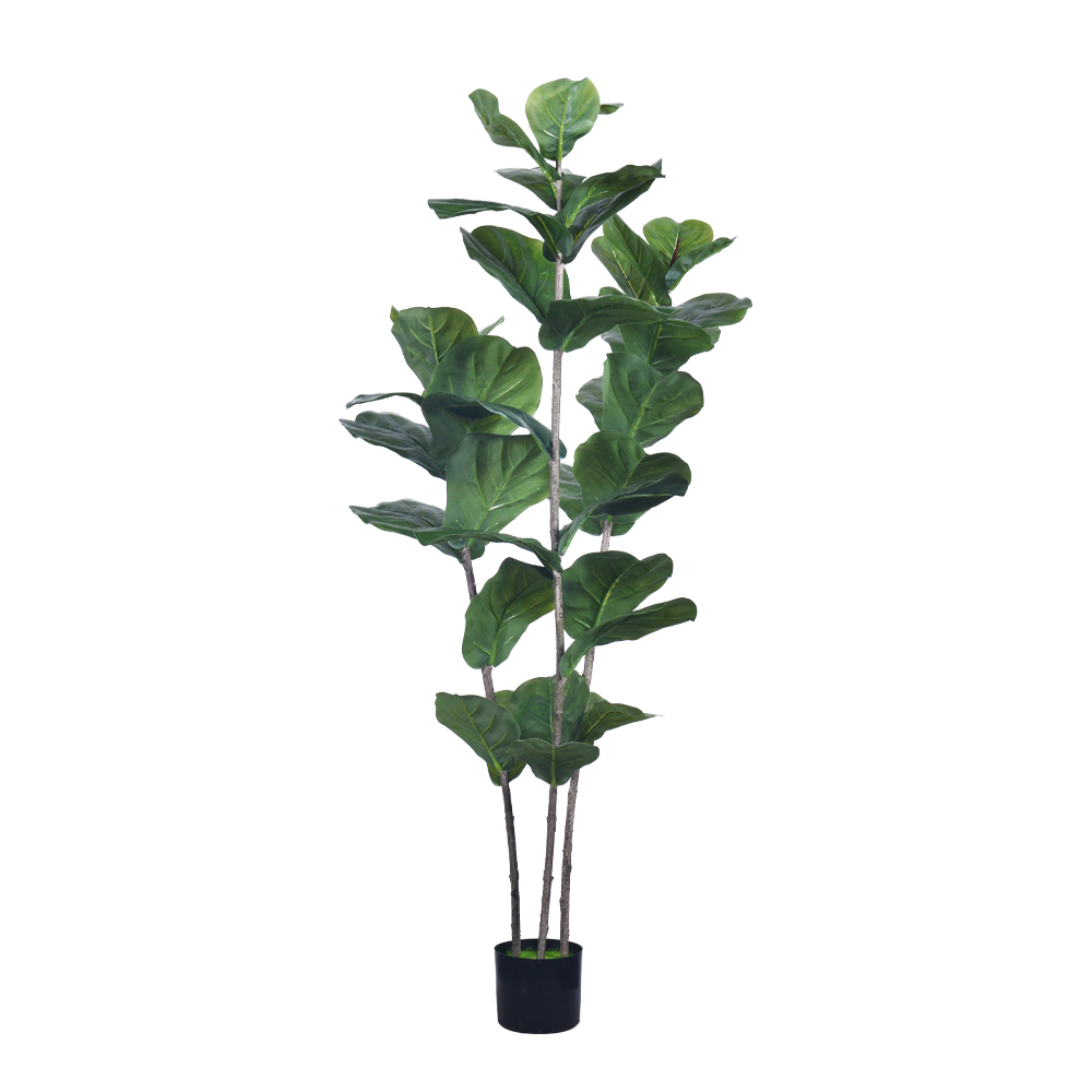 FICUS ΔΕΝΤΡΟ ΤΕΧΝΗΤΟ ΣΕ ΓΛΑΣΤΡΑ 150cm PE ΠΡΑΣΙΝΟ